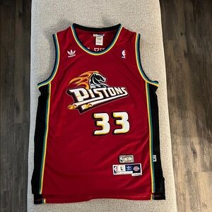 Detroit Pistons Grant Hill Hardwood Classics Jersey Size L